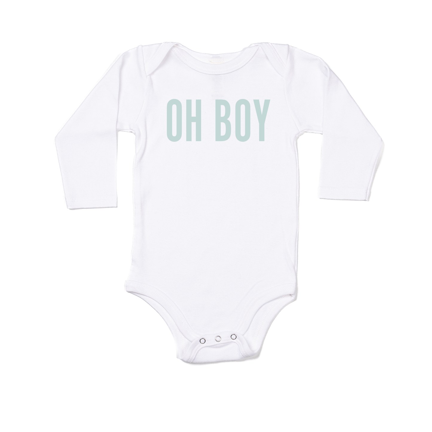 OH BOY (Sky) - Bodysuit (White, Long Sleeve)