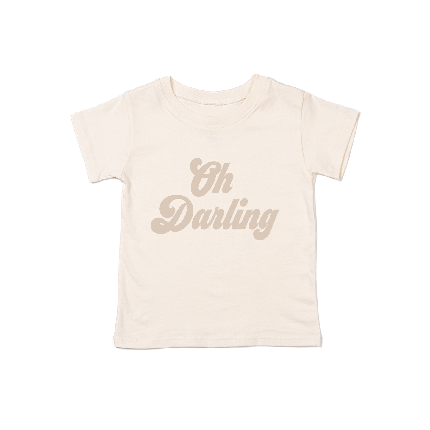 Oh Darling (Stone) - Kids Tee (Natural)