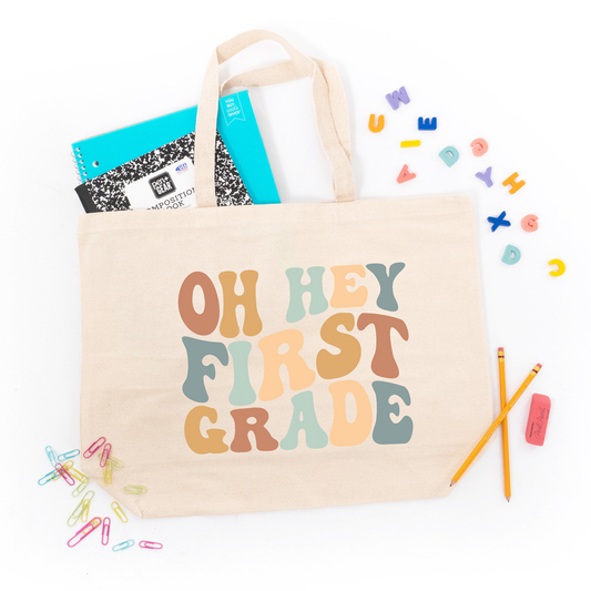 Oh Hey Pick Your Grade Teacher - Tote (Natural)