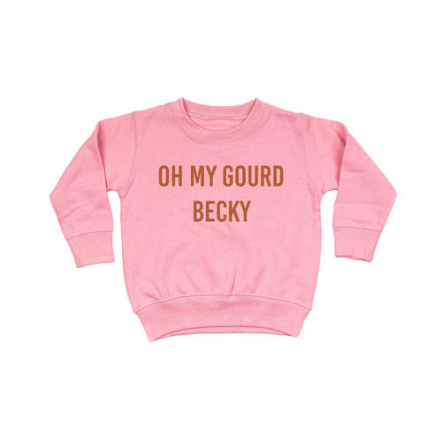 Oh My Gourd Becky (Rust) - Kids Sweatshirt (Pink)
