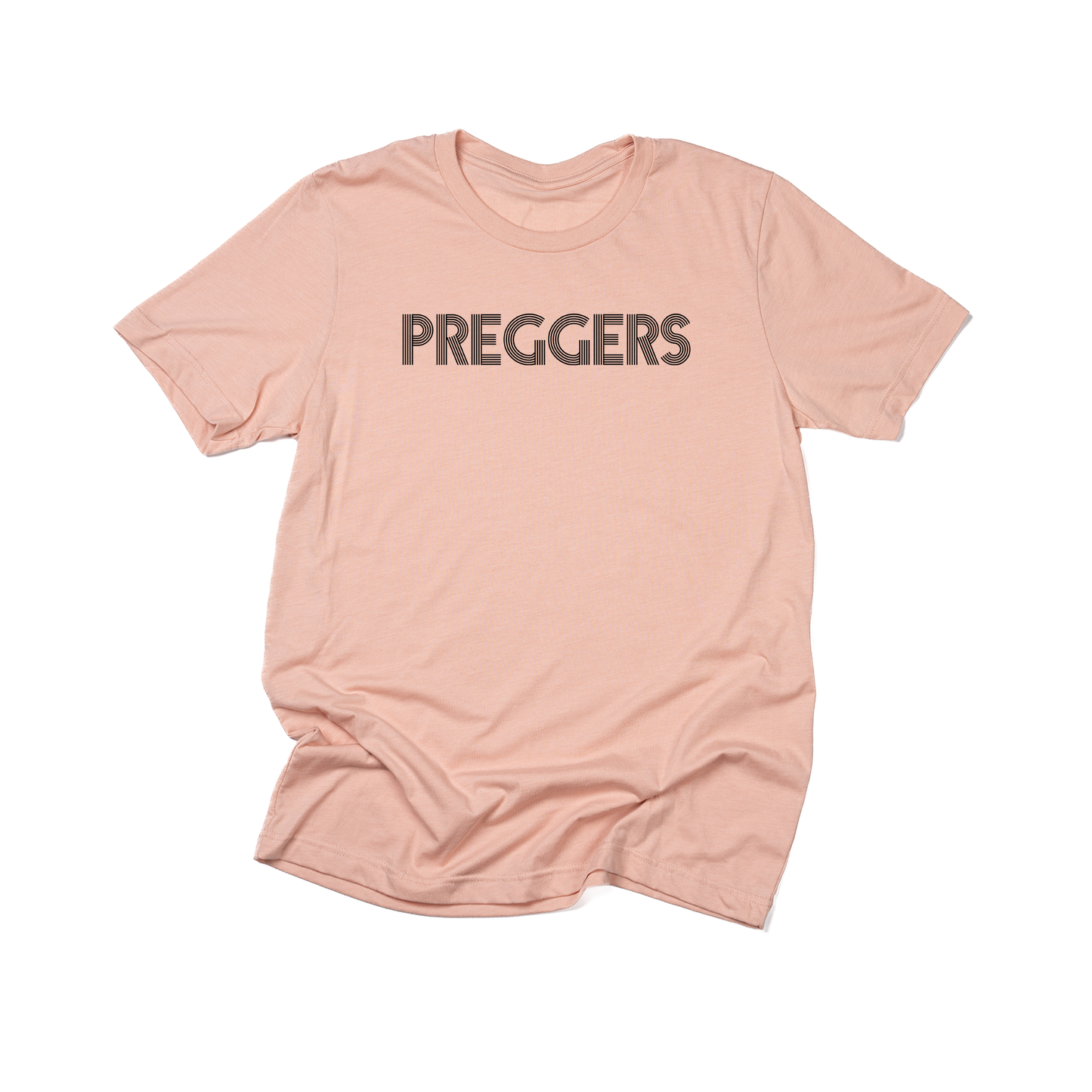 PREGGERS (Black) - Tee (Peach)
