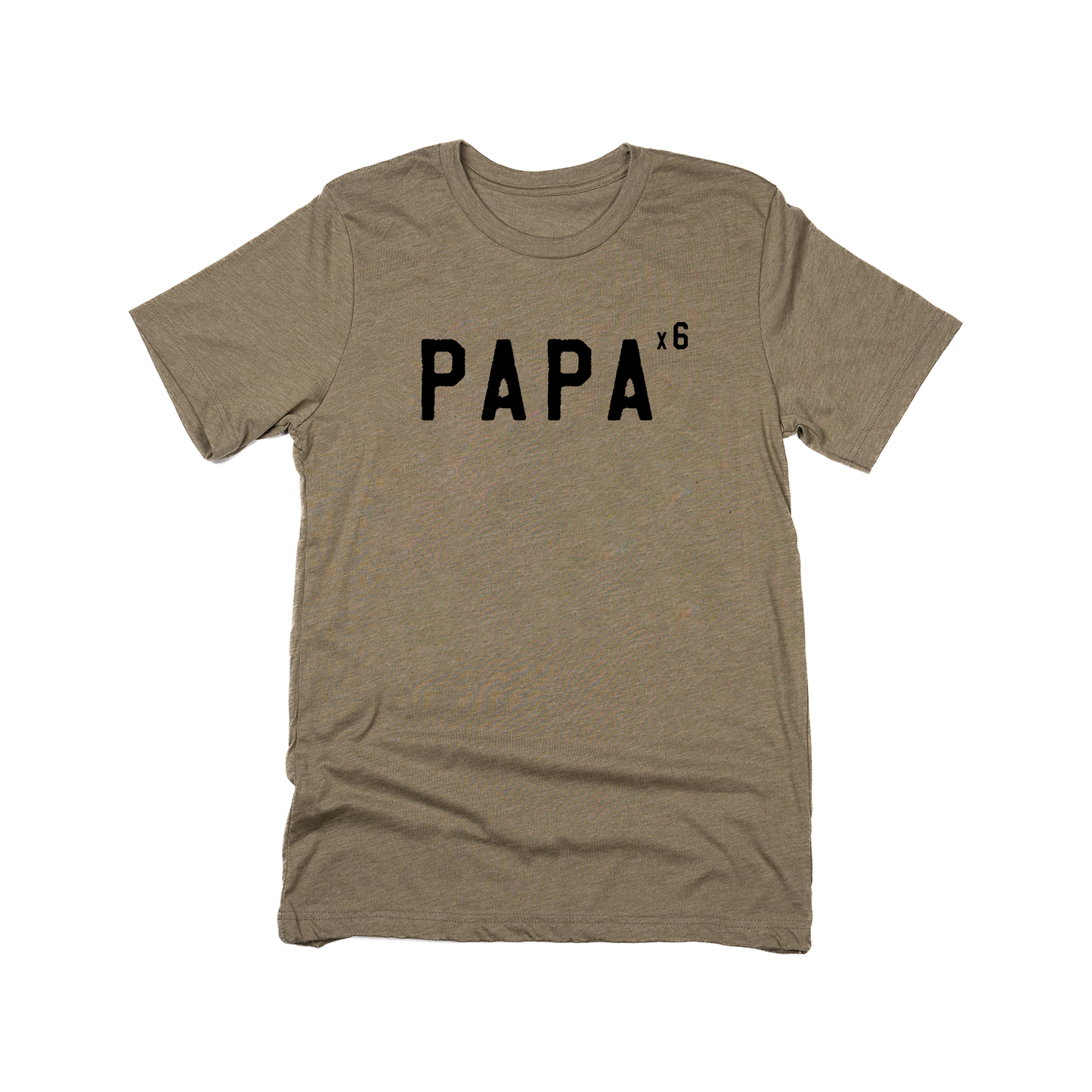 Papa x6 (Customizable,  Black) - Tee (Olive)