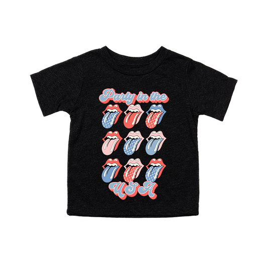 Party in the USA (Graphic) - Kids Tee (Charcoal Black)