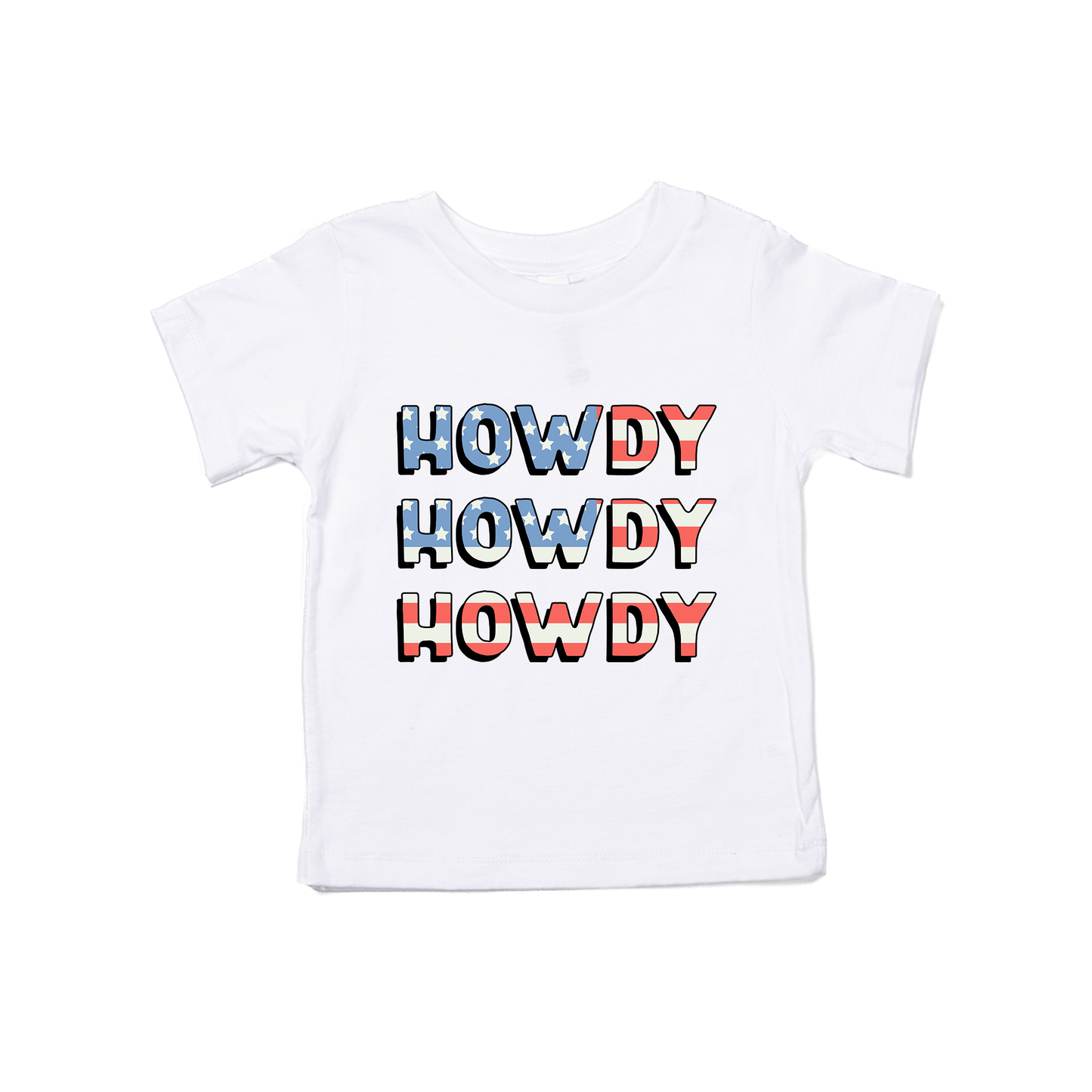 Patriotic Howdy - Kids Tee (White)