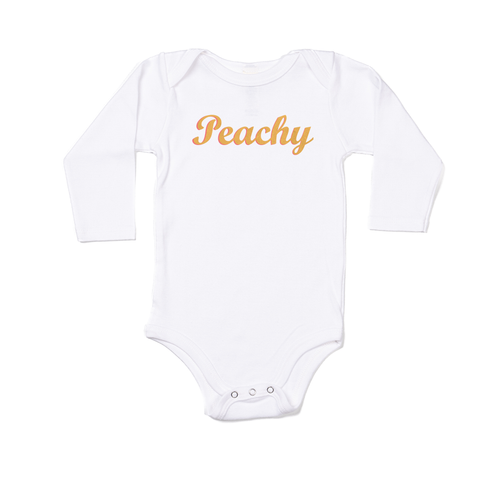 Peachy - Bodysuit (White, Long Sleeve)