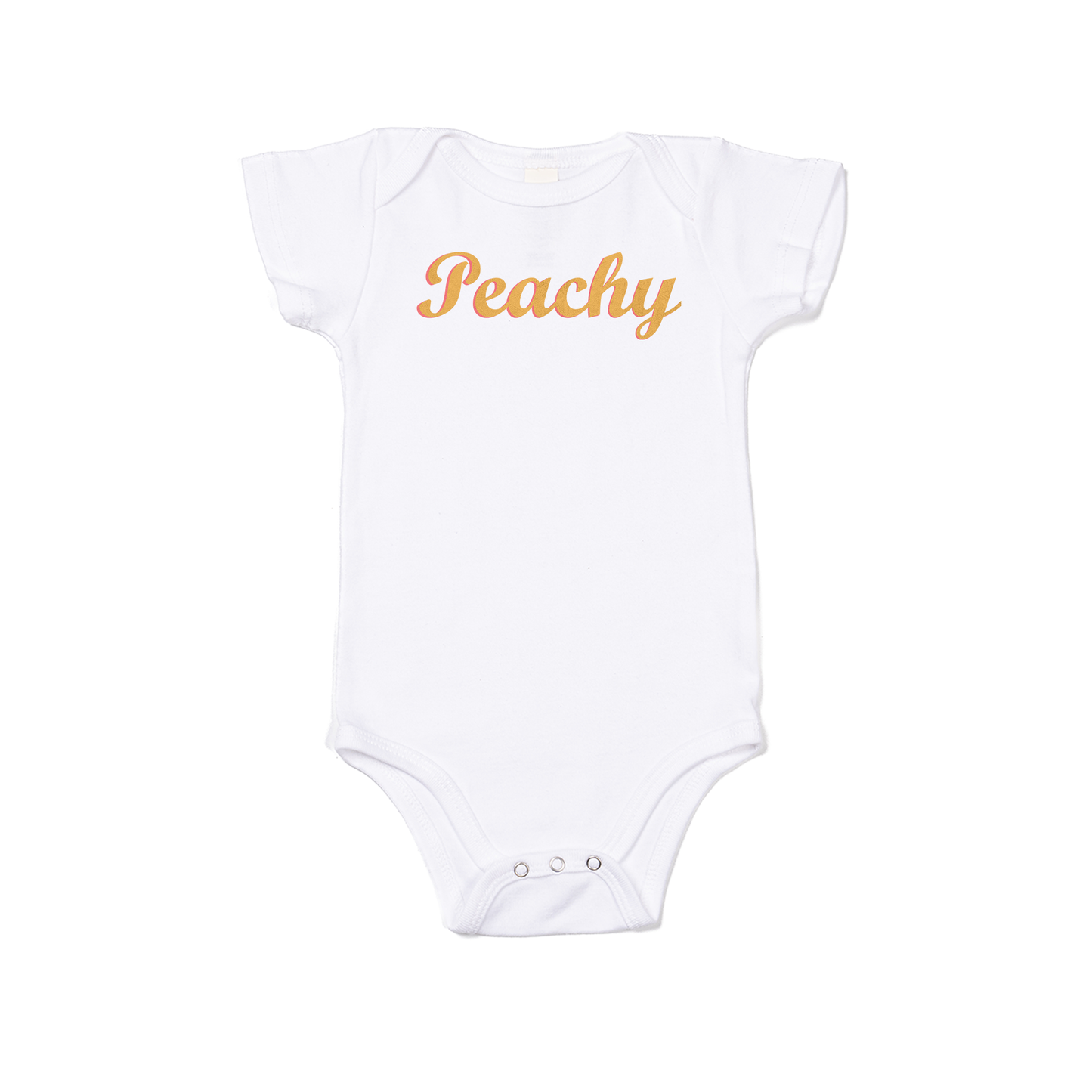 Peachy - Bodysuit (White, Short Sleeve)