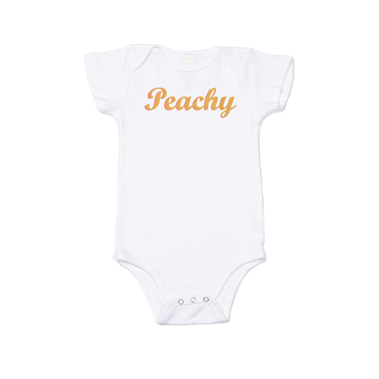 Peachy - Bodysuit (White, Short Sleeve)