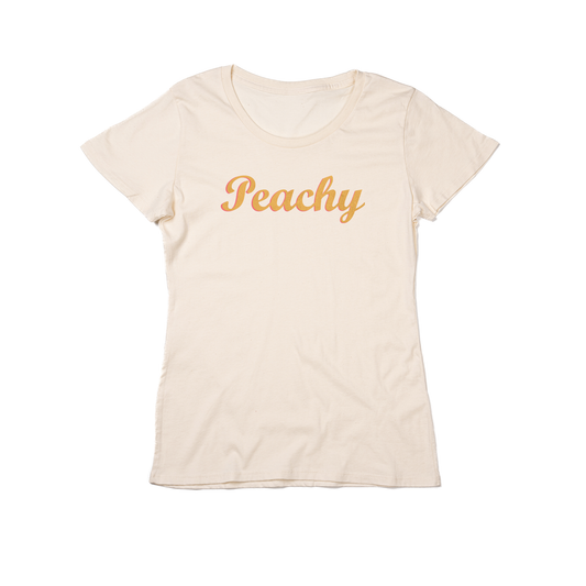 Peachy - Women's Fitted Tee (Natural)