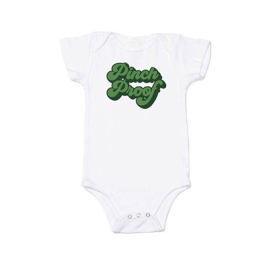 Pinch Proof (St. Patrick's) - Bodysuit (White, Short Sleeve)