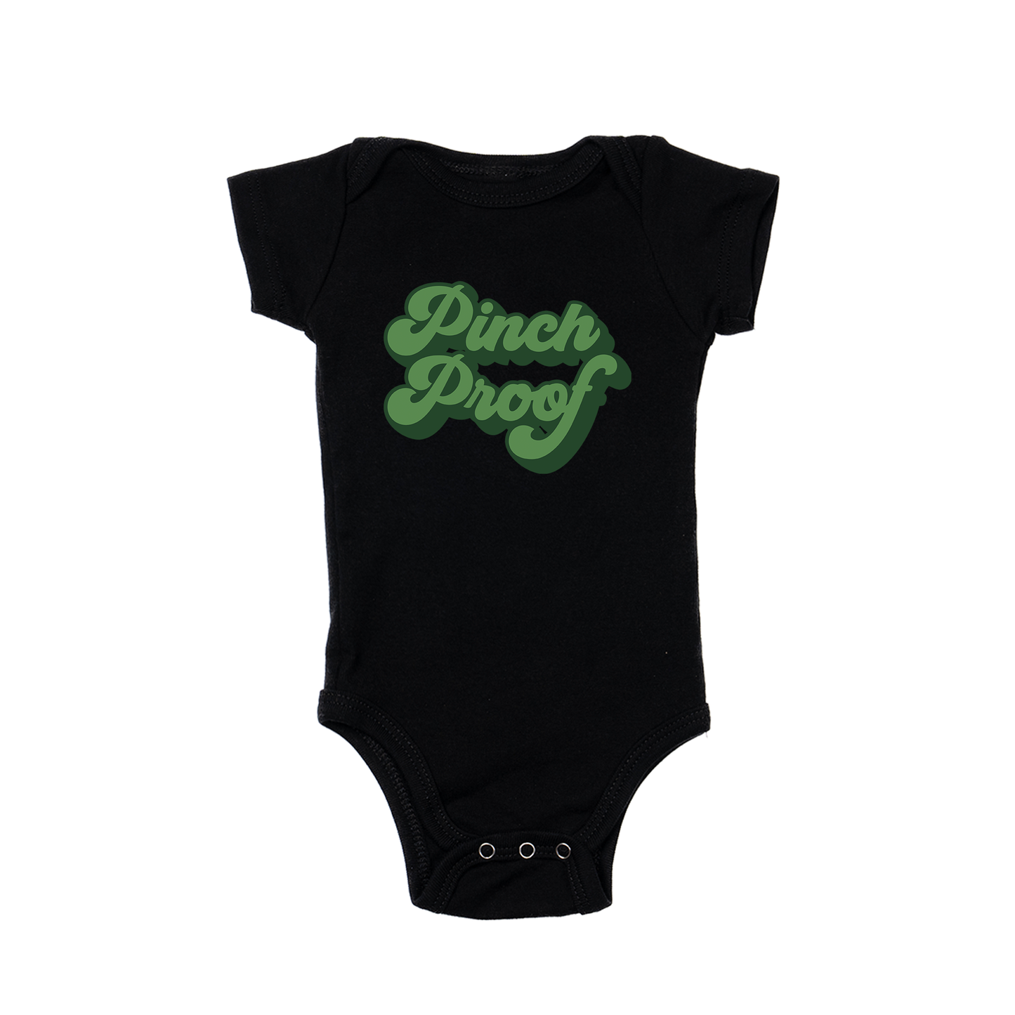 Pinch Proof (St. Patrick's) - Bodysuit (Black, Short Sleeve)