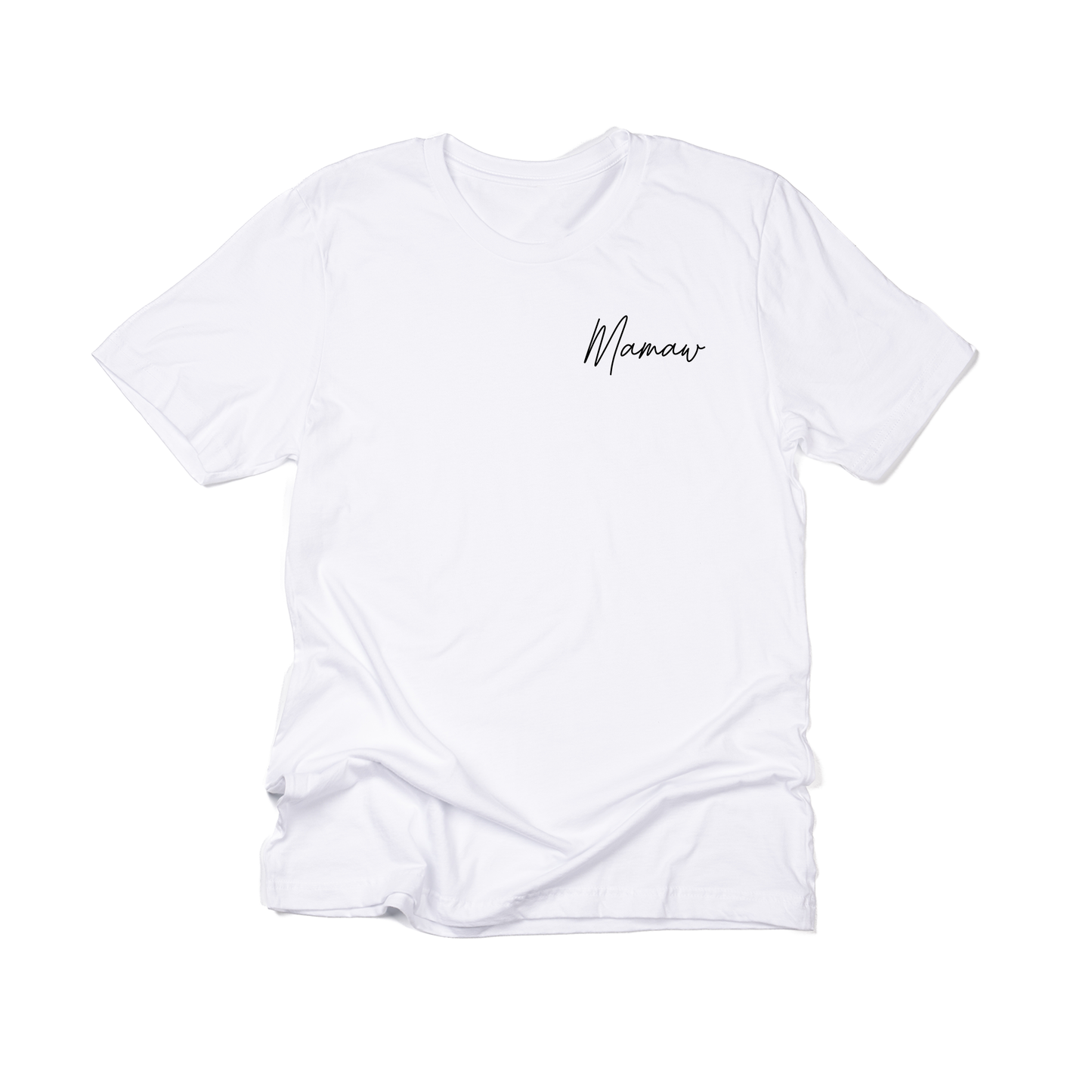 Mamaw (Rose Script, Pocket) - Tee (White)