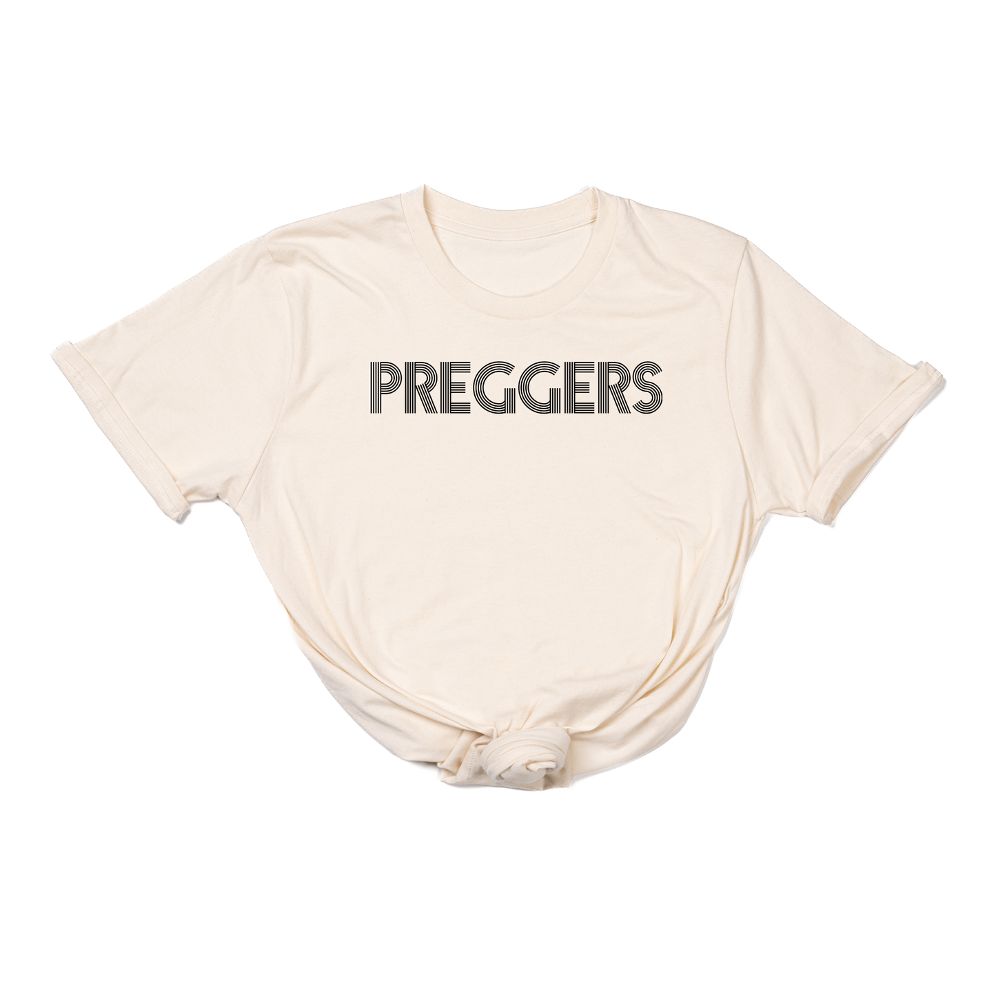 PREGGERS (Black) - Tee (Natural)