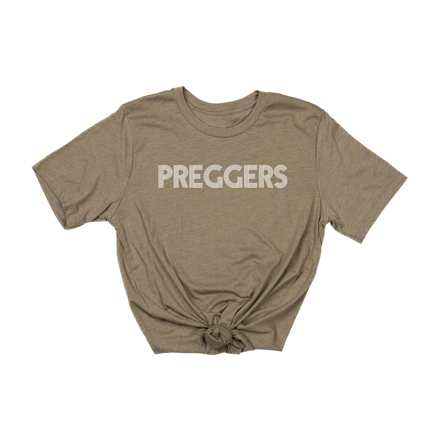 PREGGERS (White) - Tee (Olive)