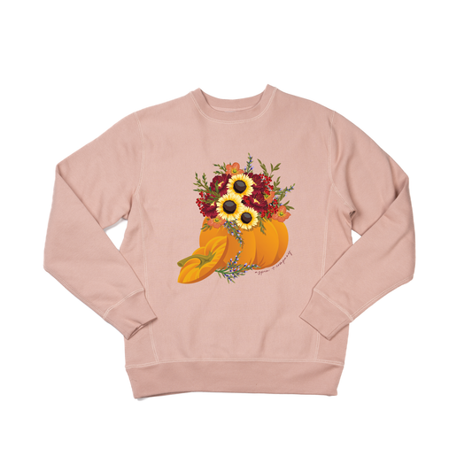 Pumpkin Bouquet - Heavyweight Sweatshirt (Dusty Rose)