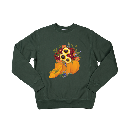 Pumpkin Bouquet - Heavyweight Sweatshirt (Pine)