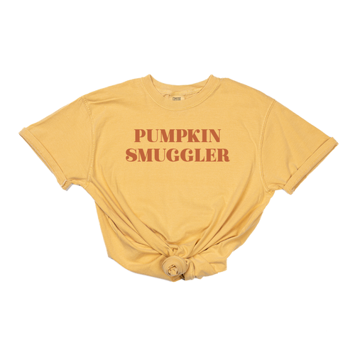 Pumpkin Smuggler (Rust) - Tee (Vintage Mustard, Short Sleeve)
