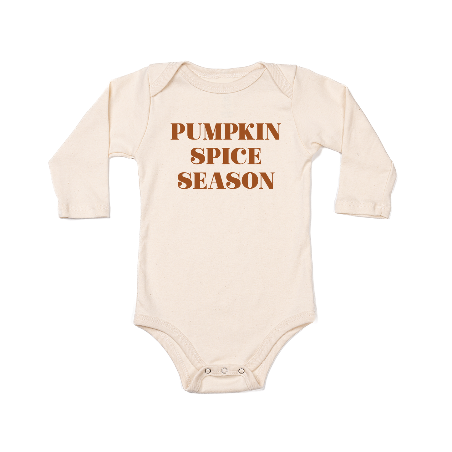 Pumpkin Spice Season (Rust) - Bodysuit (Natural, Long Sleeve)