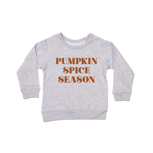 Pumpkin Spice Season - Kids Sweatshirt (Heather Gray)
