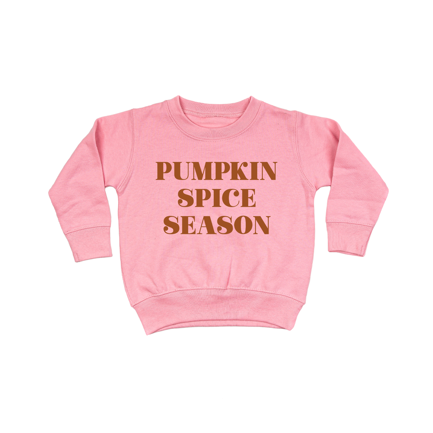 Pumpkin Spice Season (Rust) - Kids Sweatshirt (Pink)