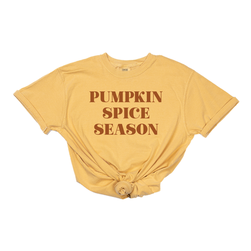 Pumpkin Spice Season (Rust) - Tee (Vintage Mustard, Short Sleeve)