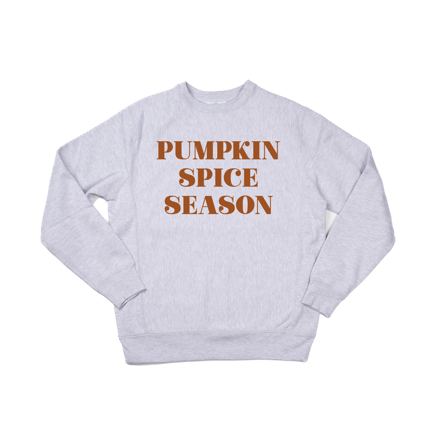 Pumpkin Spice Season (Rust) - Heavyweight Sweatshirt (Heather Gray)