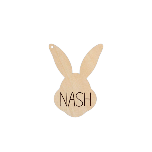 Rabbit Head - Easter Basket Name Tag