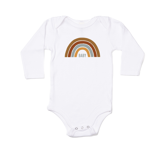 Rainbow Baby (Sky) - Bodysuit (White, Long Sleeve)