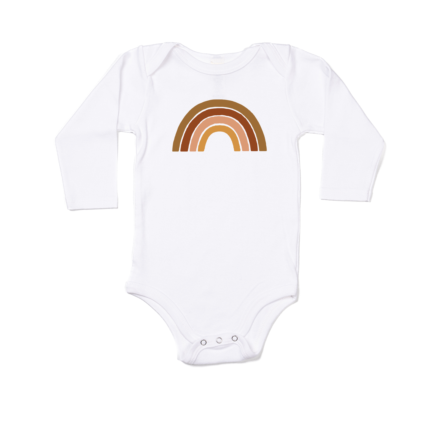 Rainbow (5 Color Options, Color Option #2) - Bodysuit (White, Long Sleeve)