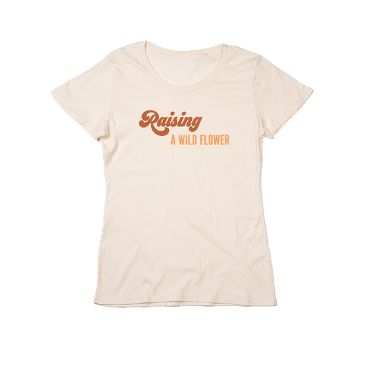 Raising A Wild Flower - Women's Fitted Tee (Natural)