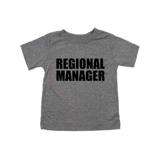 Regional Manager (Black) - Kids Tee (Gray)