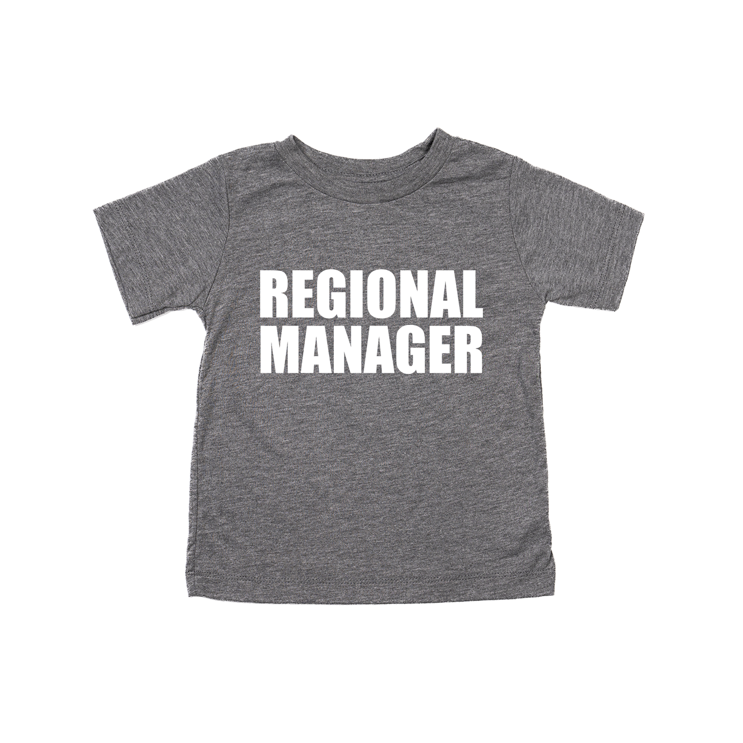 Regional Manager (White) - Kids Tee (Gray)