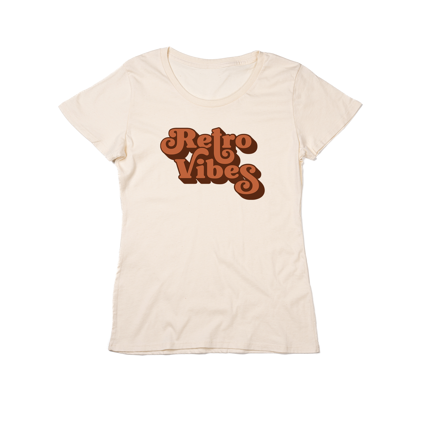 Retro Vibes (Vintage) - Women's Fitted Tee (Natural)