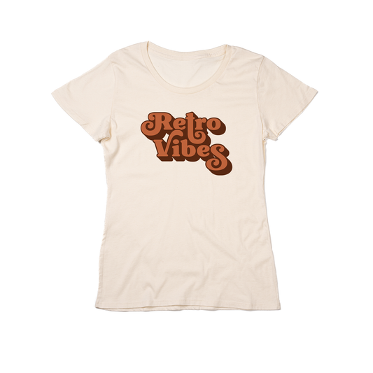Retro Vibes (Vintage) - Women's Fitted Tee (Natural)