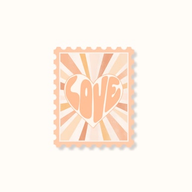 Retro Love Sticker