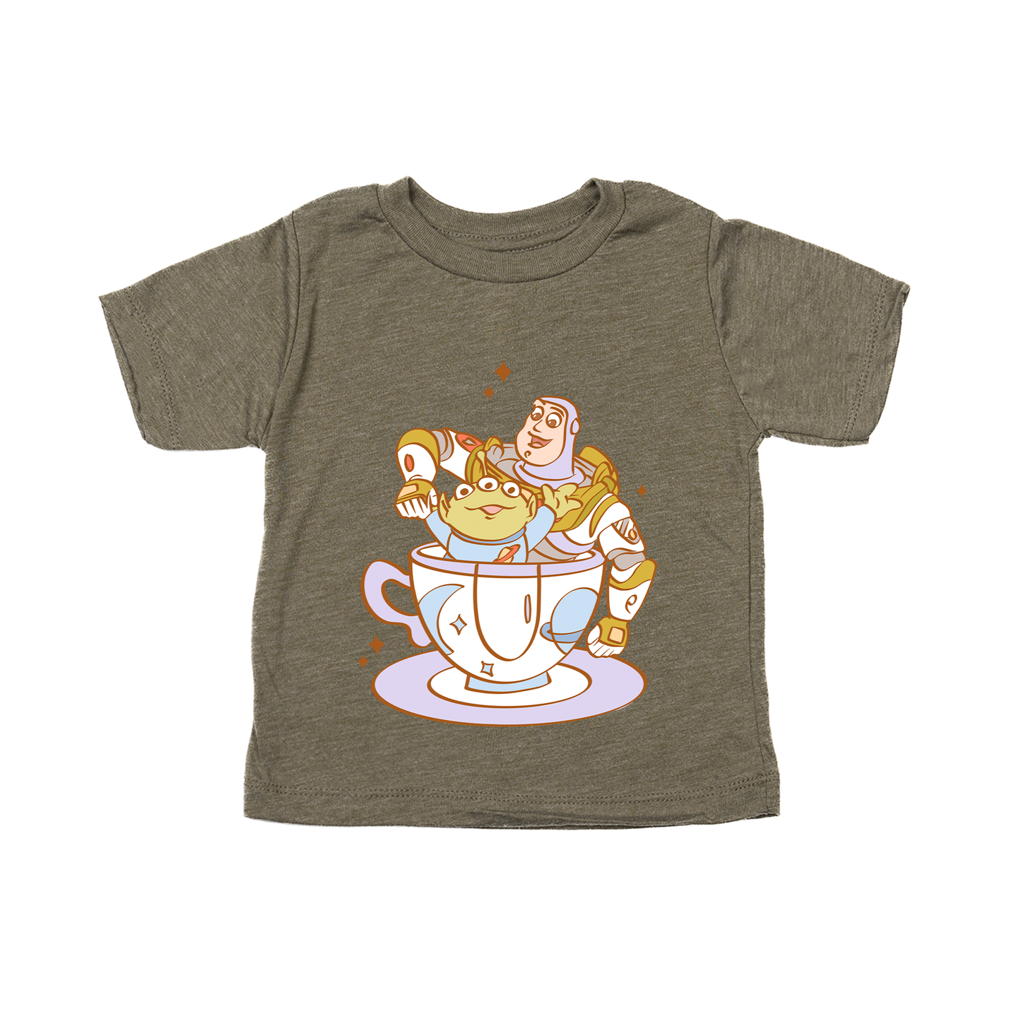 Space Ranger Teacup - Kids Tee (Olive)