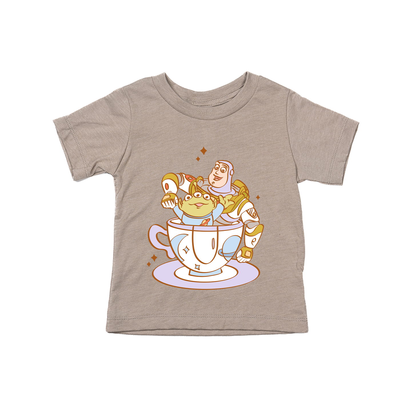 Space Ranger Teacup - Kids Tee (Pale Moss)