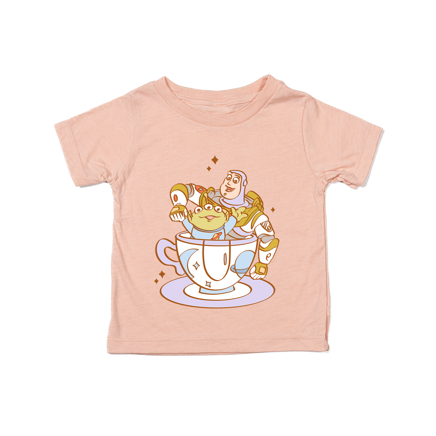 Space Ranger Teacup - Kids Tee (Peach)