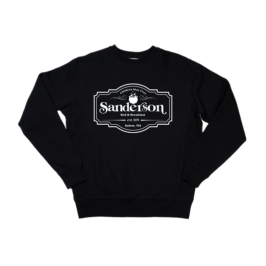 Sanderson Bed + Breakfast (White) - Heavyweight Sweatshirt (Black)