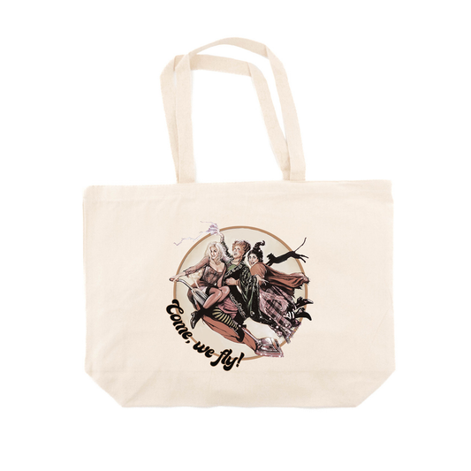 Sanderson Sisters Come We Fly - Tote (Natural)