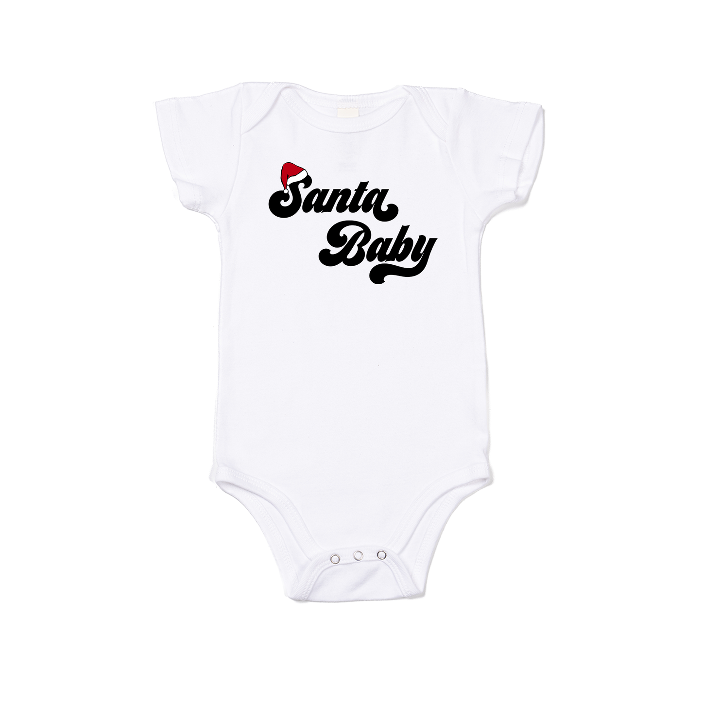 Santa Baby - Bodysuit (White, Short Sleeve)