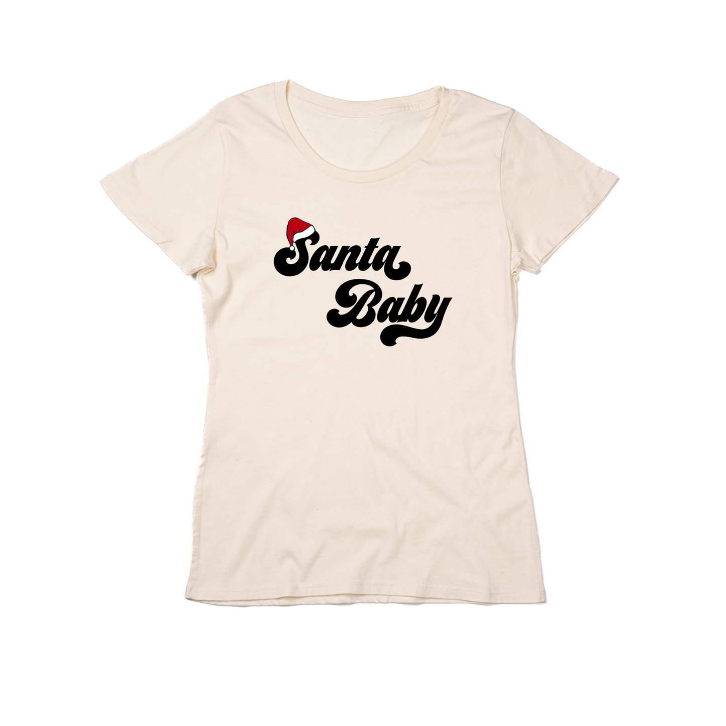 Santa Baby - Women's Fitted Tee (Natural)