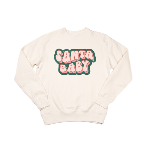 Santa Baby Vintage - Heavyweight Sweatshirt (Natural)