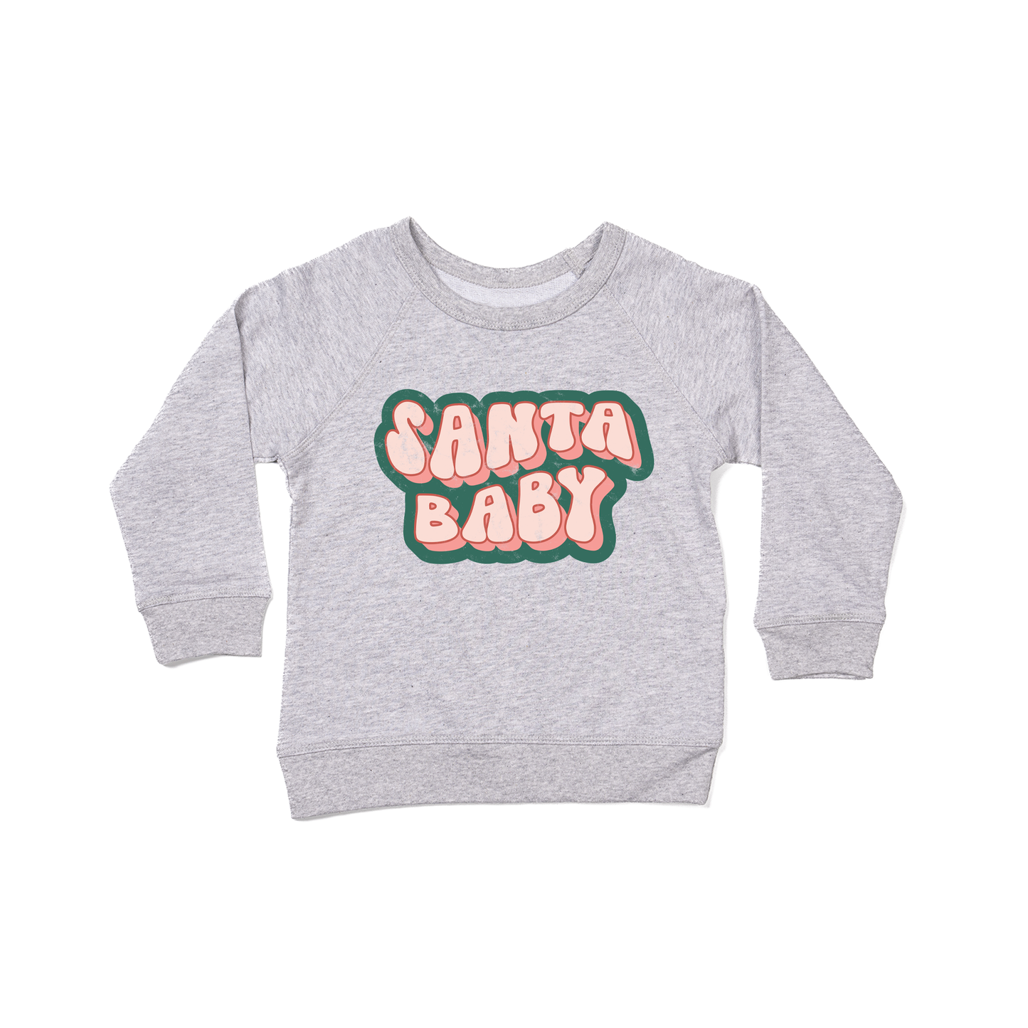 Santa Baby Vintage - Kids Sweatshirt (Heather Gray)