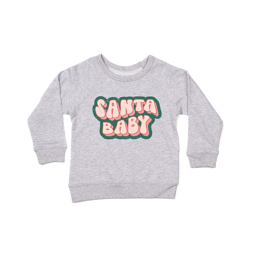 Santa Baby Vintage - Kids Sweatshirt (Heather Gray)