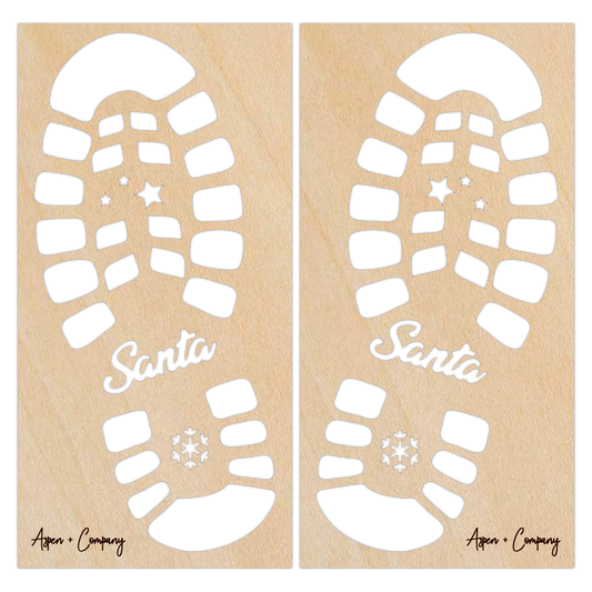 Santa Foot Prints Stencil