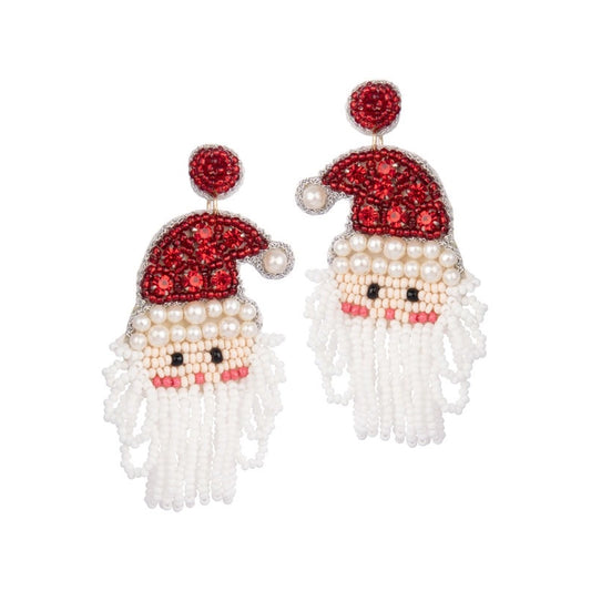 Santa Fringe Beard Earrings