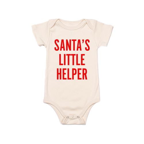 Santa's Little Helper - Bodysuit (Natural, Short Sleeve)