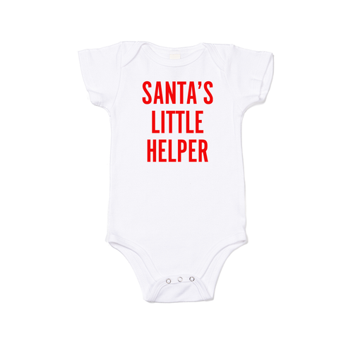 Santa's Little Helper - Bodysuit (White, Short Sleeve)