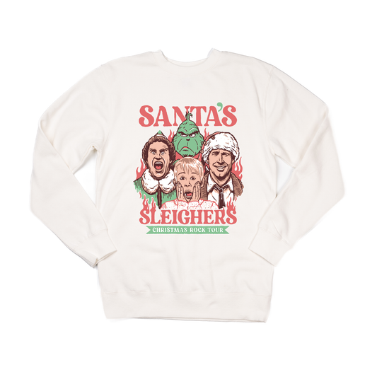 Santa's Sleighers (Graphic) - Sweatshirt (Creme)