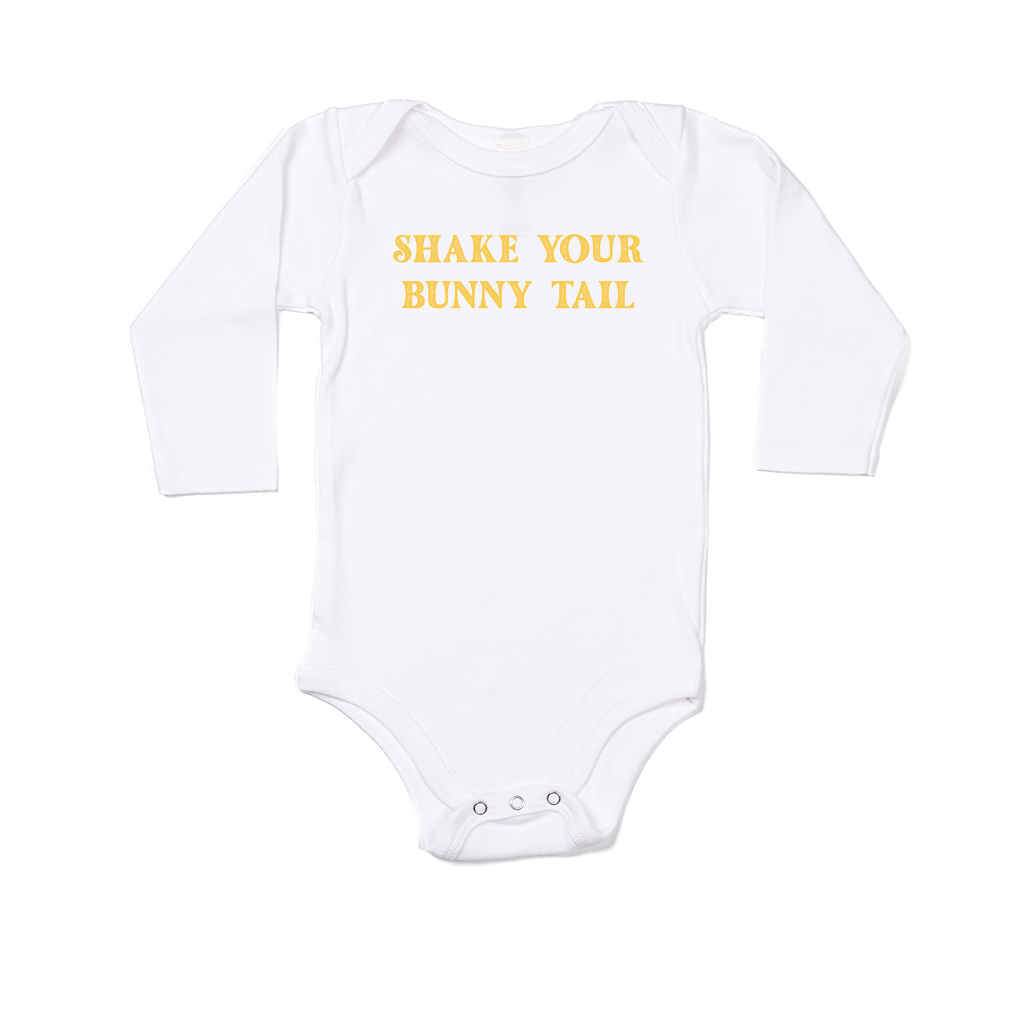 Shake Your Bunny Tail - Bodysuit (White, Long Sleeve)